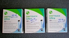 One Touch Ultra Blood Glucose Test Strips 3 Boxes 50 Count EXPIRES 03/31/26