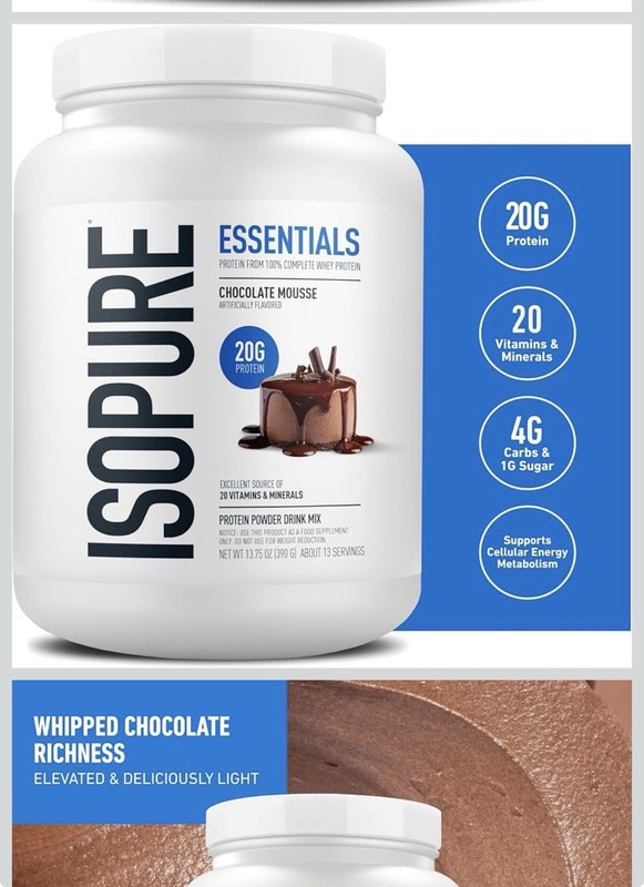 Isopure Protein Isolate Chocolate Mousse Protein Powder 20 Grams Protein New!