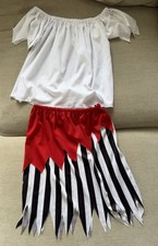 Girls Pirate Costume World Book Day Fancy Dress Outfit Skirt & Top Age 5-7 Years