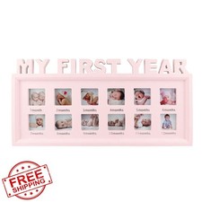 My First Year Baby Photo Keepsake Frame Pink Memories