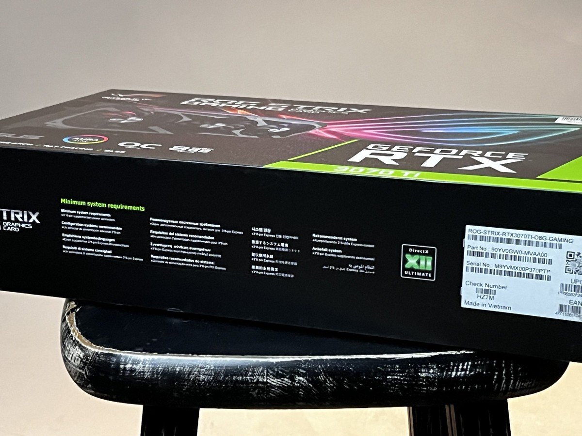 ASUS ROG Strix GeForce RTX 3070 Ti OC 8GB GDDR6X Graphics Card for