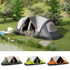 2 Room Camping Tent with 2000mm Waterproof Rainfly & Screen Panels