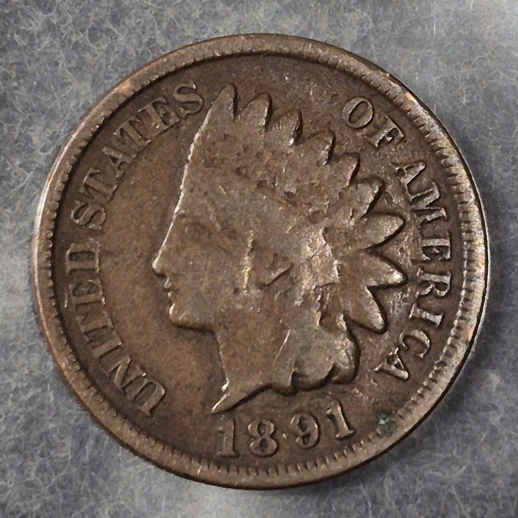 1891 Indian Head cent, obverse