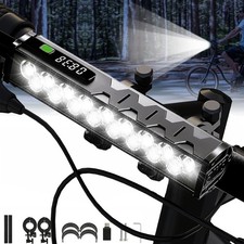 Powerful 4800LM LED Bike Light Bar 10000mAh R...