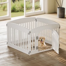 durable 24 Inch Durable Lightweight Pet Playpen, 4 Panels Plastic Dog Fence