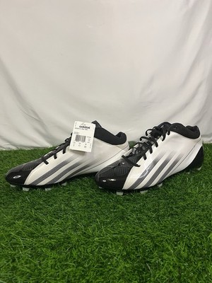 Adidas Adizero 5-Star Mid Top Football Cleats Mens 13 White and Black