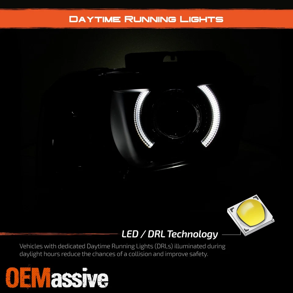 Faro halógeno proyector halo Fit negro 2010 2011 2012 2013 Chevy Camaro CCFL Foto 4 de 4