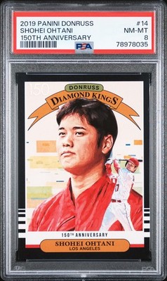 2019 PANINI DONRUSS 150TH ANNIVERSARY #14 SHOHEI OHTANI 103/150 PSA 8
