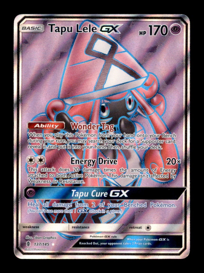 TAPU LELE GX (FULL ART) 137/145 HOLO GUARDIANS RISING POKEMON HOLO NM/M