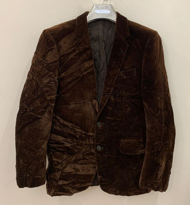1980s Vintage classic 100% cotton velvet brown jacket blazer 38R
