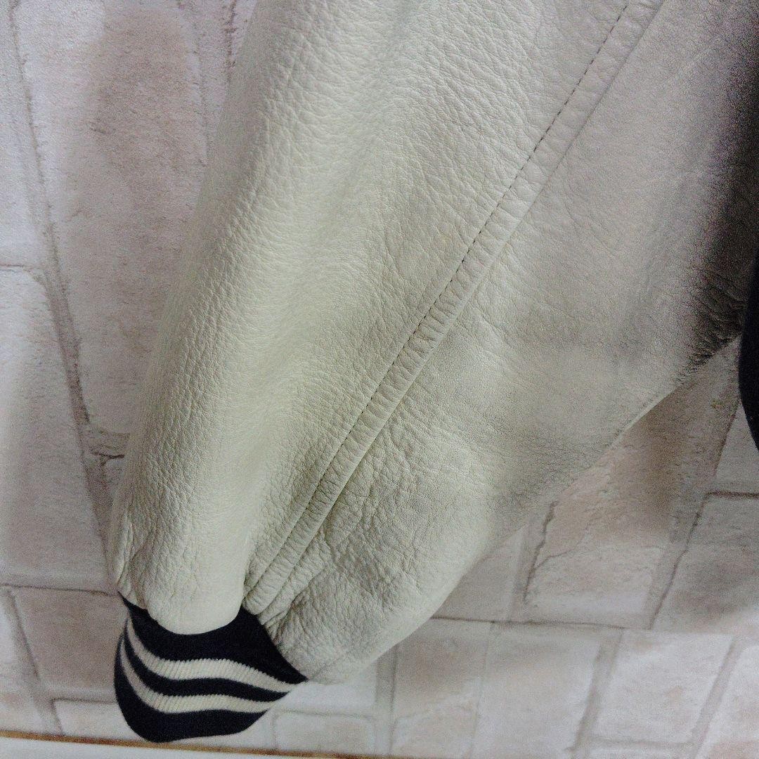 Design stadium jacket leather black patch embroid… - image 8