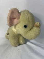 Eden elephant 8 Plush Wind Up Cream White Pink Musical Moving Head My Sunshine
