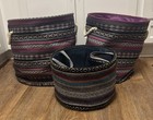 Fabric Baskets with Southwest/Indian/Mexican Fabric Look Set of 3