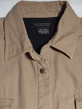 Weatherproof Shacket Jacket Mens 2xl Denim Brown Pockets Button