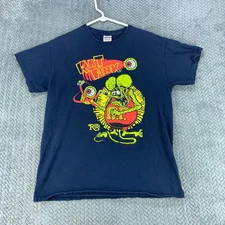 Ed Roth Shirt Rat Fink Men's Medium Blue Classic Graphic Print VTG Y2K