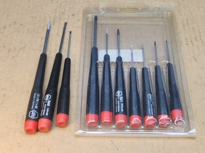 Wiha 10 Piece Precision Screwdrivers 260 Slot & 261 Phillips W Germany Molybdan