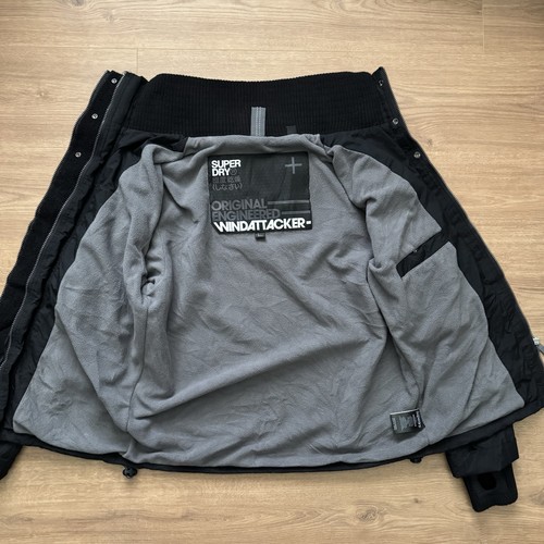 Superdry Chaqueta Windattacker Hombre Talla L Negra Cremallera Completa Cortavientos Exterior - Imagen 6 de 13