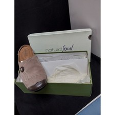 Naturalizer Natural Soul Slip-on Mules Brown Ferotte Size 7 1/2 Retail 69.99