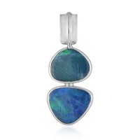 Cavill SilberanhäNger Opal 3,9Ct 925 Sterlingsilber BlaugrüN Geometrisch