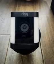 Ring Spotlight Cam Pro Wi-Fi Wired Plug-In Outdoor Security Video Camera Black