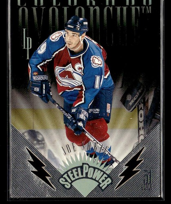 #ad 1996 97 Leaf Preferred #1 Joe Sakic Steel Power # 2500 card $2.99