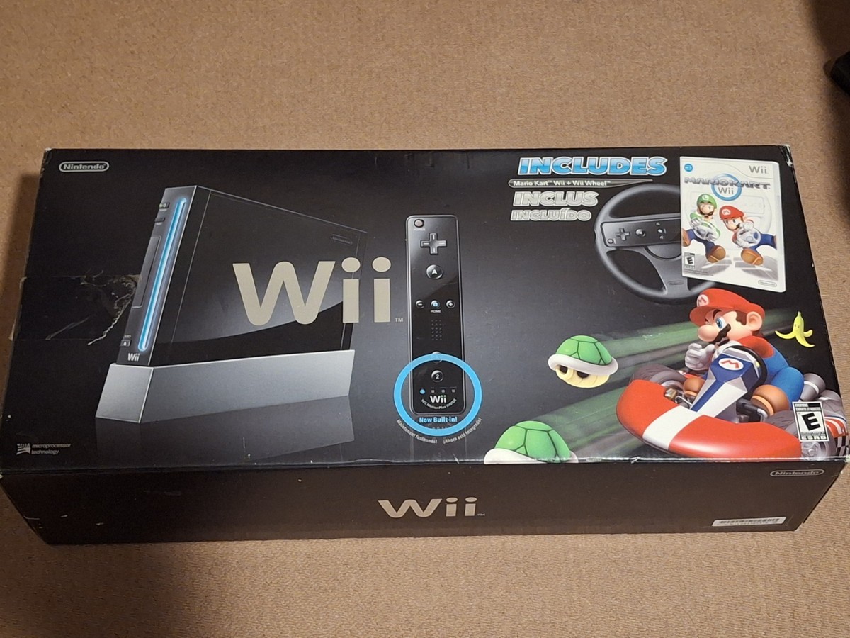 NINTENDO Wii - Black Mario Kart Bundle | eBay