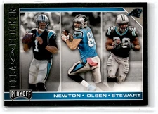 2017 Panini Playoff Flea Flicker Jonathan Stewart/Cam Newton/Greg Olsen #19