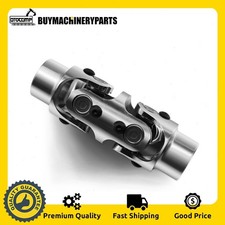 34 Round X 34 Round Double U Joint Steering Shaft Coupler Chrome 34 Round X 34 Round Double U Joint Steering Shaft Coupler Chrome