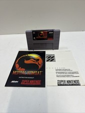 VINTAGE SUPER NINTENDO MORTAL KOMBAT W/ MANUAL VIDEO GAME