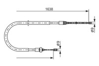 Bremsseil Seilzug Feststellbremse Bosch 1 987 477 586 FüR Peugeot 206 2A SW 2E