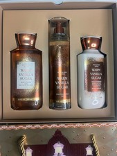 Bath Body Works Warm Vanilla Sugar Set Body Wash Mist Lotion New in Package