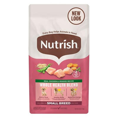Natural Dry Dog Food for Small Breeds, Real Chicken & Vegetables Recipe, 6 Pound