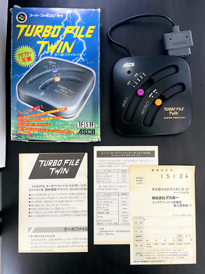 Turbo File Twin Ascii 1994 Data Storage System For Nintendo Super