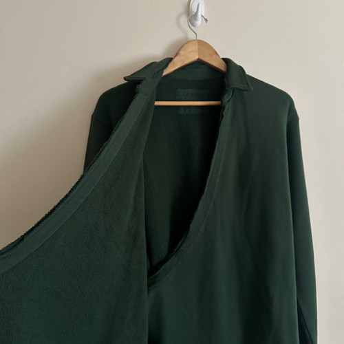 Frank & Eileen Womens Willa Wrap Dress Size L Green Long Sleeve Triple Fleece - Picture 5 of 8