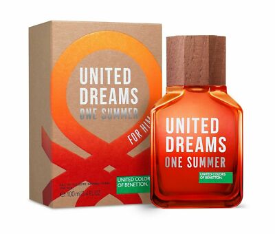 United Dreams One Summer for Him United Colors of Benetton 3.4oz EDT spray NIB