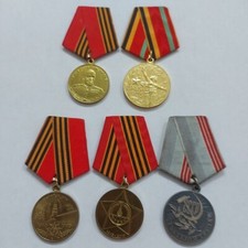 USSR Russia Medal Zukov Victory WW2 Veteran, Lot 5 pcs. 584B