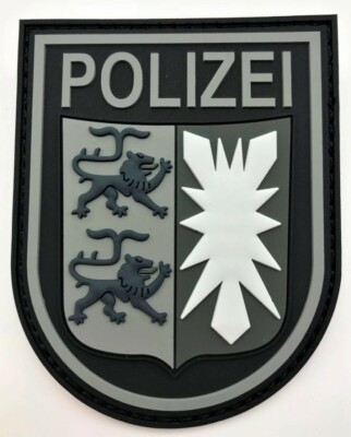 Polizei Schleswig-Holstein Black Ops Rubber Klett Patch 