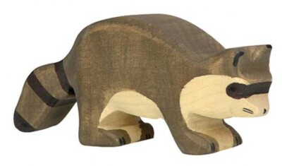 Holztiger 80190 Waschbär Holzfigur bemalt
