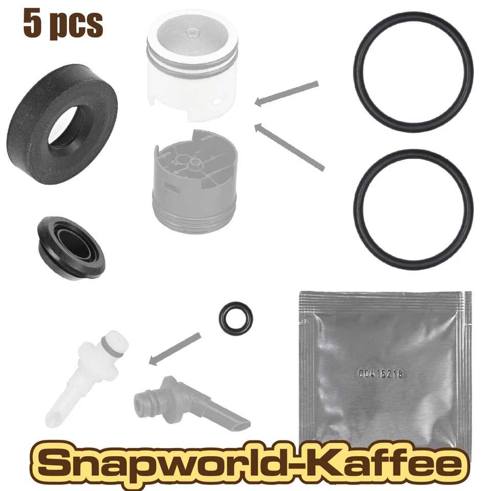 SNAPWORLD-KAFFEE Dichtung O-Ring für Krups EA Rowenta ES Brühkolben Kolbenstange Wassertank Fett