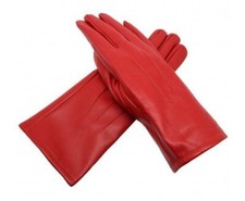 Women Leather Gloves Luxury Soft Thermal Wrist Driving Warm Winter Cycling Glove