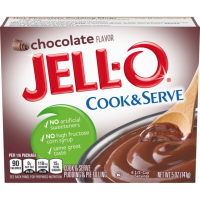 Jell-O Cook & Serve Pudding & Pie Filling Chocolate Flavor - 5 Oz - Pack of 12