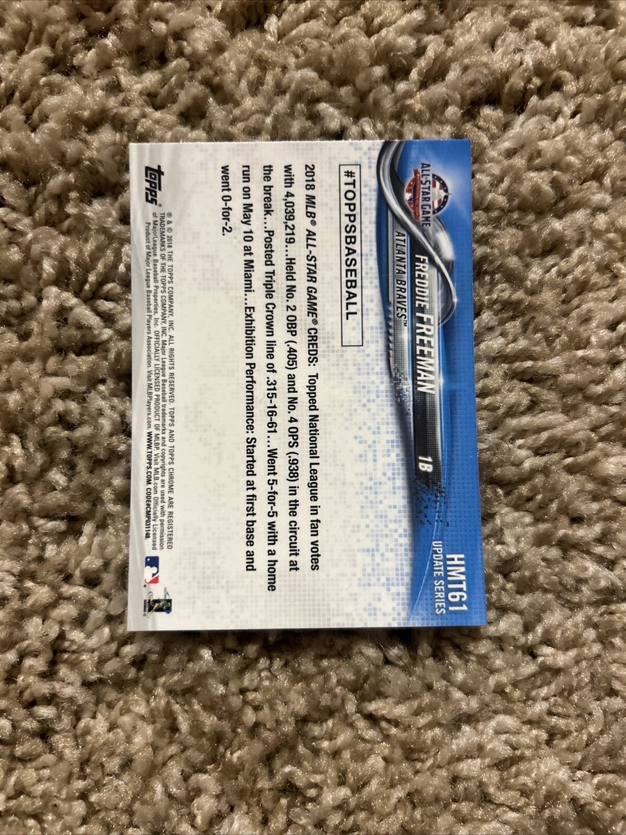 ✴FMH✴ 2018 Topps Chrome Update - All-Star #HMT61 Freddie Freeman