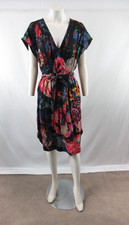 NWT by Anthropologie Women's Abstract Midi Belted Dress Size S #OS313