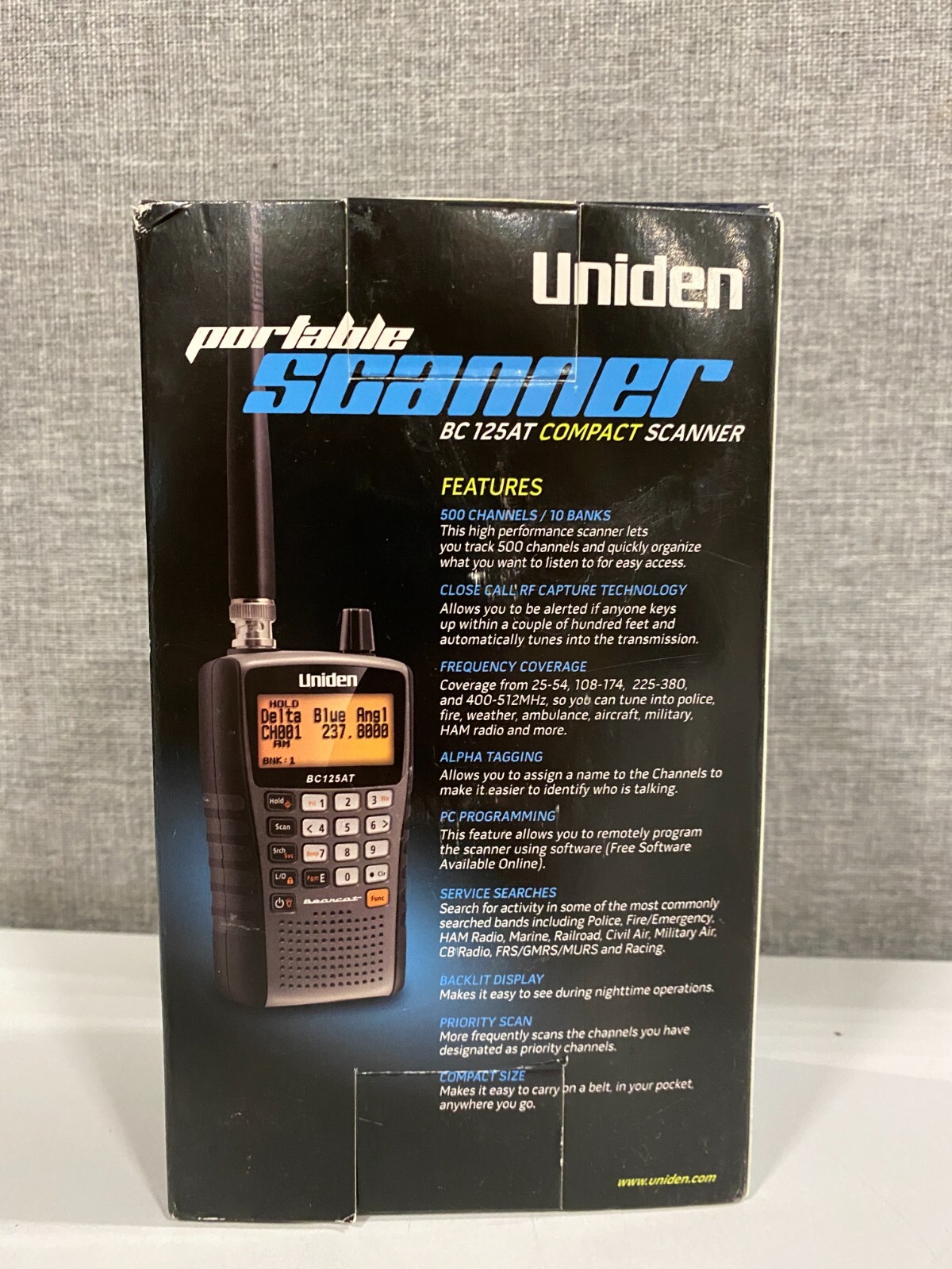 Uniden BC125AT 500 Channel Handheld Scanner with Alpha Tagging eBay