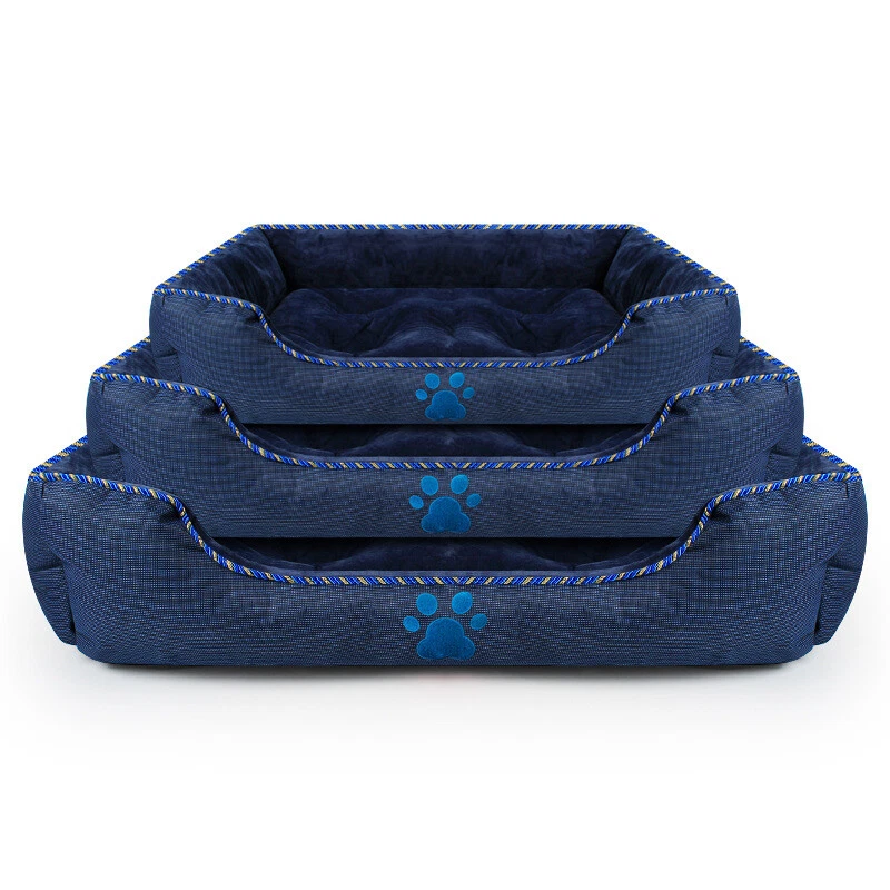 Pet Dog Bed 3 Sizes S M L -  2 colors- blue- grey Premium super soft - Image 3 of 4