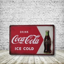 Coca Cola Vintage Style Tin Metal Bar Sign Poster Man Cave Collectible New