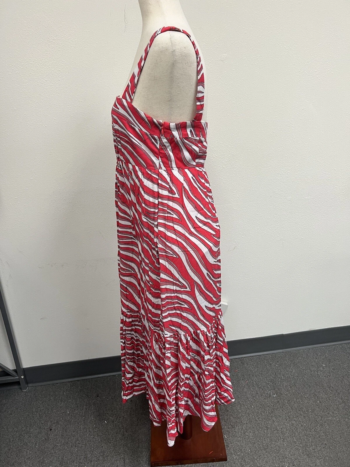 Abito Michael Kors piccolo morbido zebra midi nuovo con etichette rosa bianco