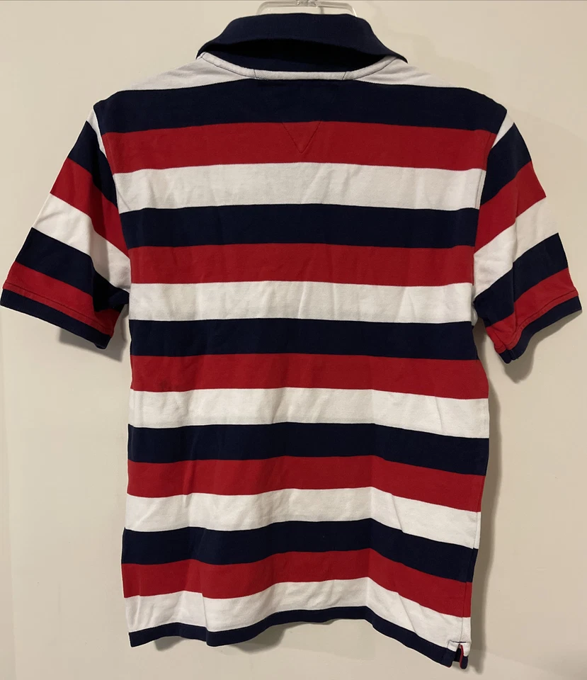 Tommy Hilfiger Niños XL 16-18, Rojo, Blanco, Azul, Manga Corta, Polo! A3860 Foto 3 de 3
