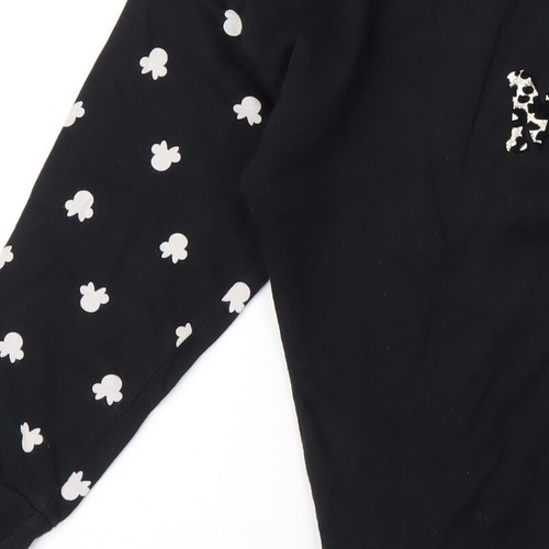 Disney Girls Black Cotton Pullover Sweatshirt Size 9 Years Pullover - Love Minni - Picture 10 of 10