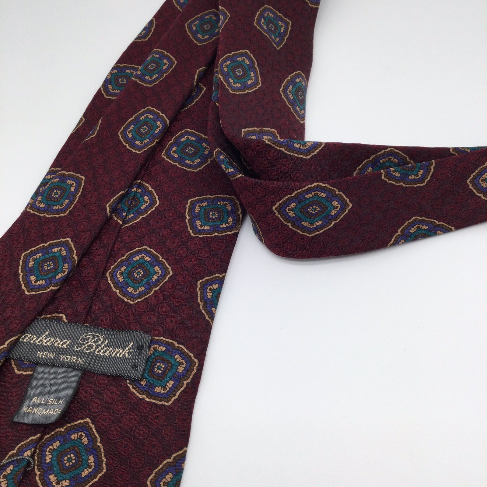 Barbara Blank men’s tie handmade 58” silk Gem